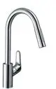Hansgrohe-HG-Spueltischmischer-240-Focus-M41-Ausziehbrause-2jet-edelstahl-optik-31815800 gallery number 1